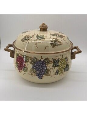 Vintage Tabletops Unlimited Villa Grande Vitroceramic Cooking Pot